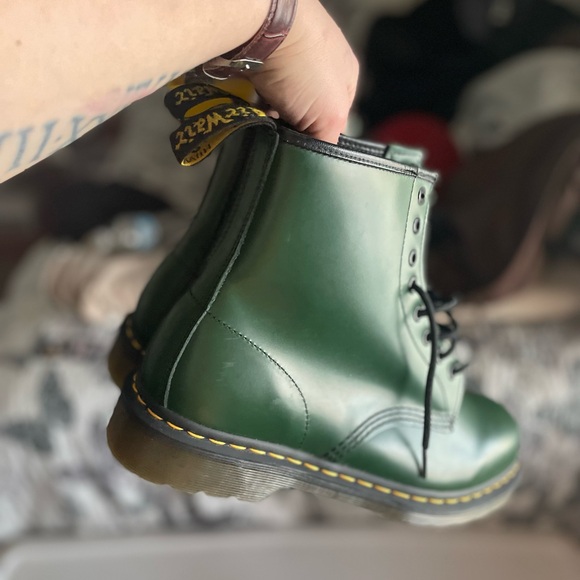 COPY - Dr. Martens Green Leather Boots